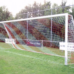 Set doelnetten voor voetbaldoelen 7,5 x 2,5 x 0,8 x 2,0 (4mm) - Rood/Zwart